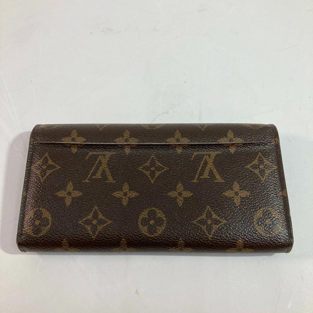 Louis Vuitton Wallet Brown Long Sarah Portefeuille Monogram Gold Brown Gold
